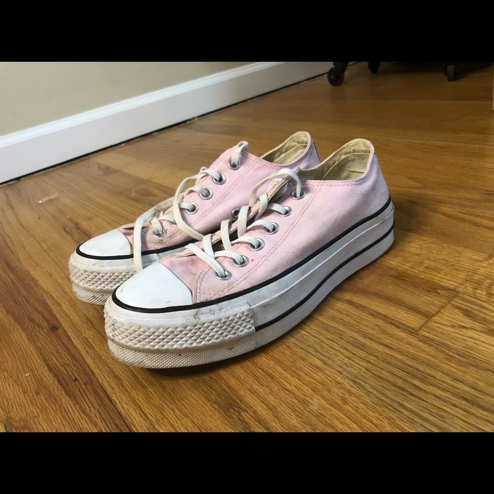 Pink Platform Converse